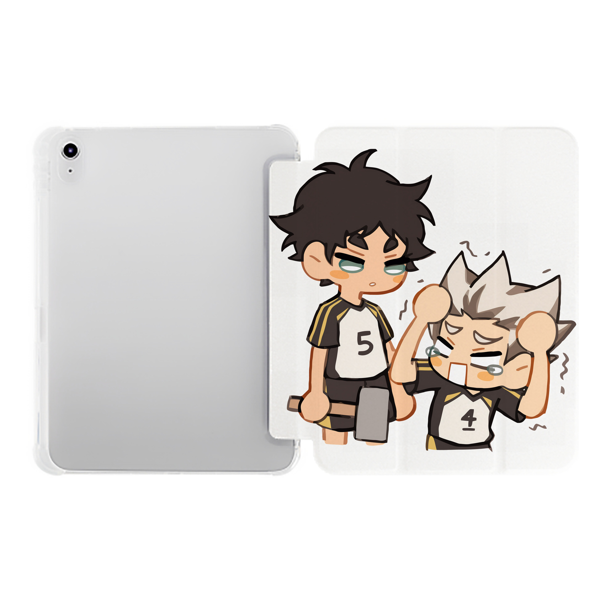 （画像用） ハイキュー!! Haikyu!! IPad ケース ペン収納付き 三つ折りスタンド PUレザー×シリコン 対応機種9.5/10.5/10.9インチ